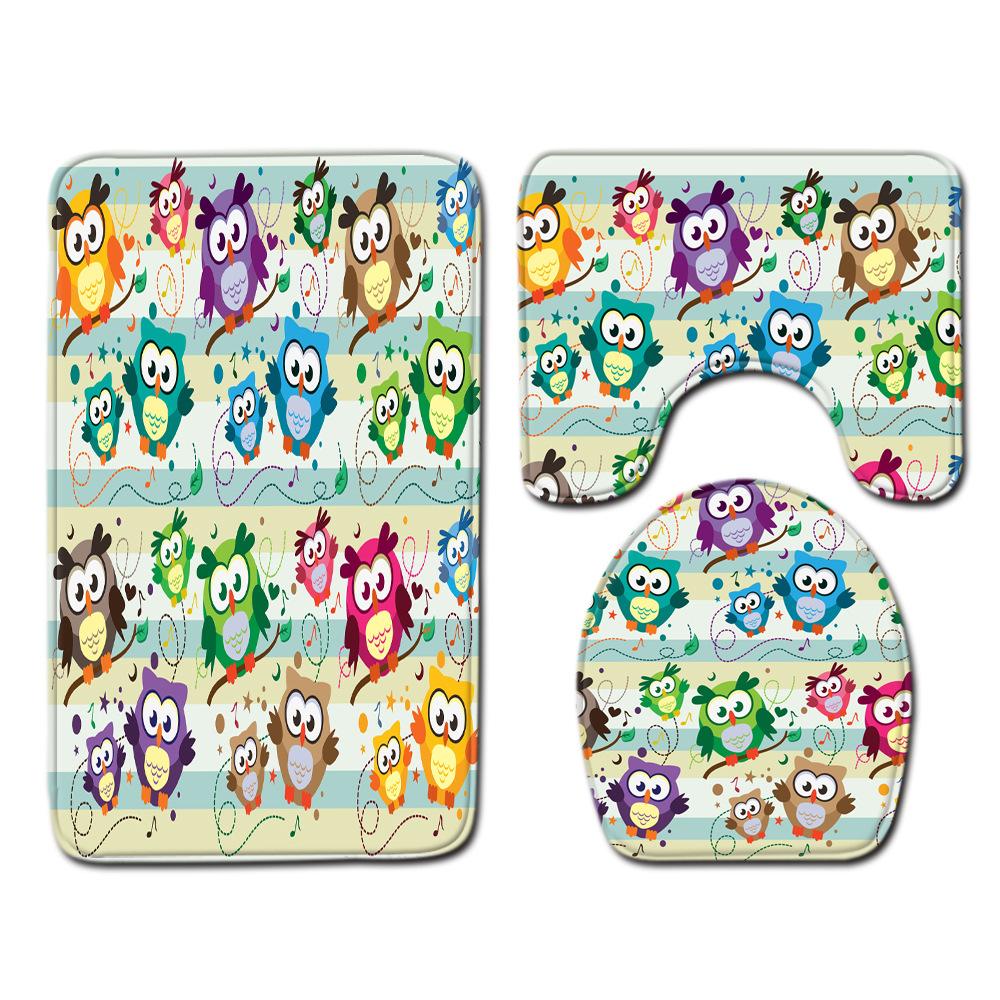 Bathroom Floor Mat Bathroom Mat Toilet Three-Piece Set