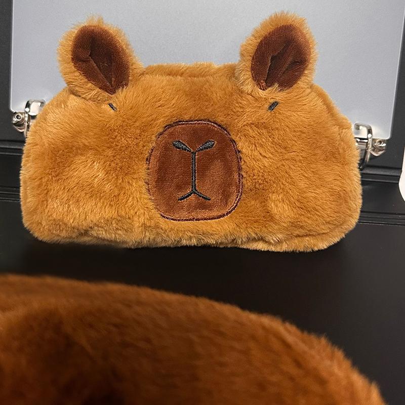 Плюшевая кукла Капибара Плюшевая ручка Сумка Капибара Мягкая мультяшная ручка Капибара Мягкое животное Капибара Плюшевая ручка Сумка Канцелярские принадлежности