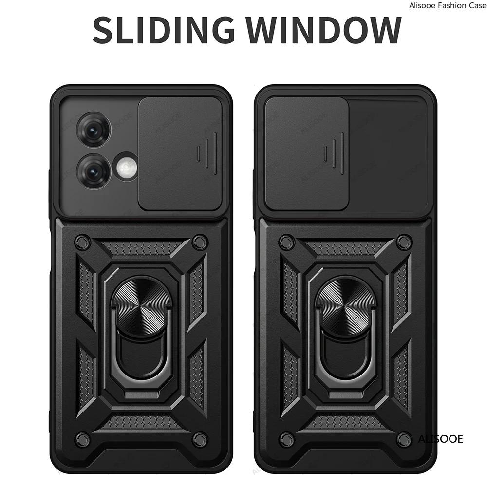 Funda For Motorola Edge 50 Pro G84 G54 G34 G24 G42 Case Slide Camera Stand Cover for Moto Edge 40 Neo 30 Ultra 20 Llite Case
