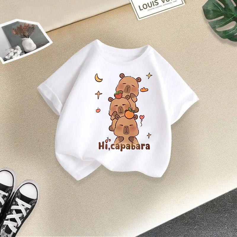 Children's Casual Short-sleeved T-shirt - Summer Boys' And Girls' Loose Capri Ballo T-shirt