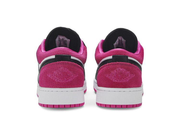 Jordan 1 Low Black Active Fuchsia (GS) Sneakers