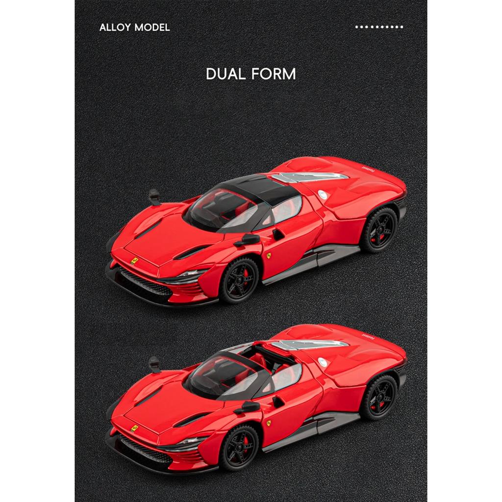 1/32 Ferrari Daytona SP3 Суперкар Сплав Модель Машинки Игрушка Литье под Давлением Металлическое Литье Звук и Свет Машинки Игрушки для Детей Транспортное Средство