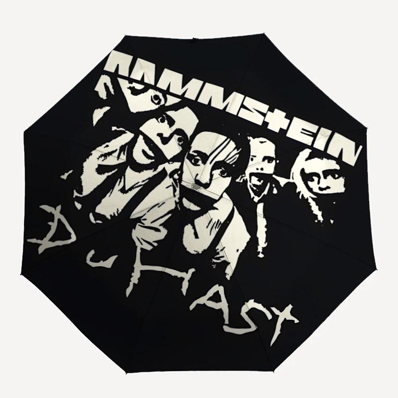 1PC Rammstein Print Umbrella, Featuring Automatic Folding, And Shielding. This Sturdy And Durable Umbrella with Eight Ribs Is Convenient for Outdoor U
