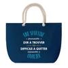 Sac De Plage Bleu Anse Corde Une Sportive Formidable Femme Collègue Cadeau Anniversaire Noël | Grand Sac De Transport &amp; Sport