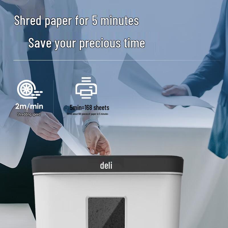 Deli 9939 Compact Desktop Paper Shredder CN plug (adapter included)