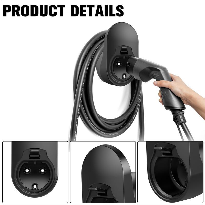 EV Electric Car Charger Holder Wall Mount Vehicle SUV Car Charger Bracket Socket Portable Wall Connector Holster