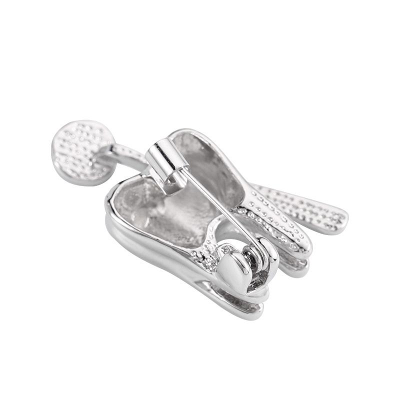 Creative Medical Brooch: Dental Mirror Design for Shirts and Coats