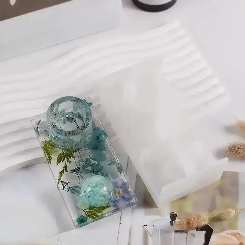 1 шт. Силиконовая форма для DIY лотка для благовоний, подсвечника, формы для бетона, цемента, подставки для спичек, гипса, смолы, принадлежности