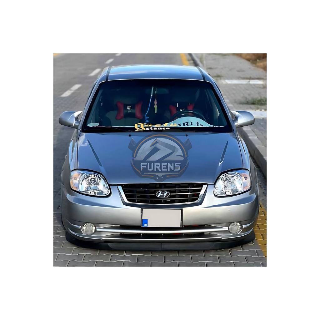 Hyundai Accent Admire 2000-2006 Совместимые H Lip Гибкая передняя губа 2 шт. Вставка передней двери Бампер Нижний язычок