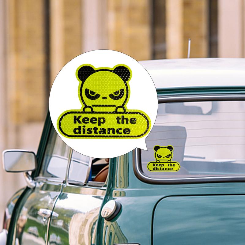 Светоотражающие наклейки для автомобилей Наклейка «Соблюдайте дистанцию» Водонепроницаемые наклейки для автомобилей Наклейки «Панда» для грузовиков