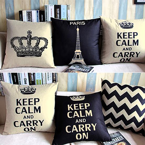 Talos Ретро домашняя декоративная льняная хлопковая подушка, чехол с короной, наволочка