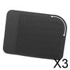 3xSilicone Heat Resistant Styling Station Mat for Hair Straightener Black