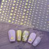 3D Colorful Holographic Out Nail Heart Shape Hollow Art Stickers Women Long-lasting Gel Polish Decals