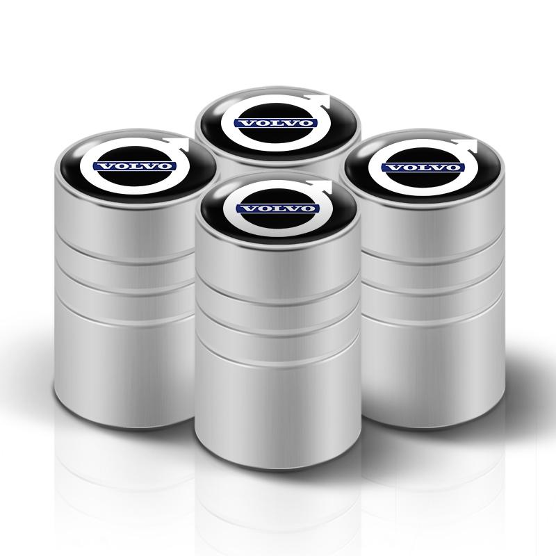 Car Logo Badge Wheel Tire Valve Caps Air Stem Tyre Plug Accessories For Volvo Rdesign XC60 XC40 V60 V40 EX30 XC90 S60 C30 V50