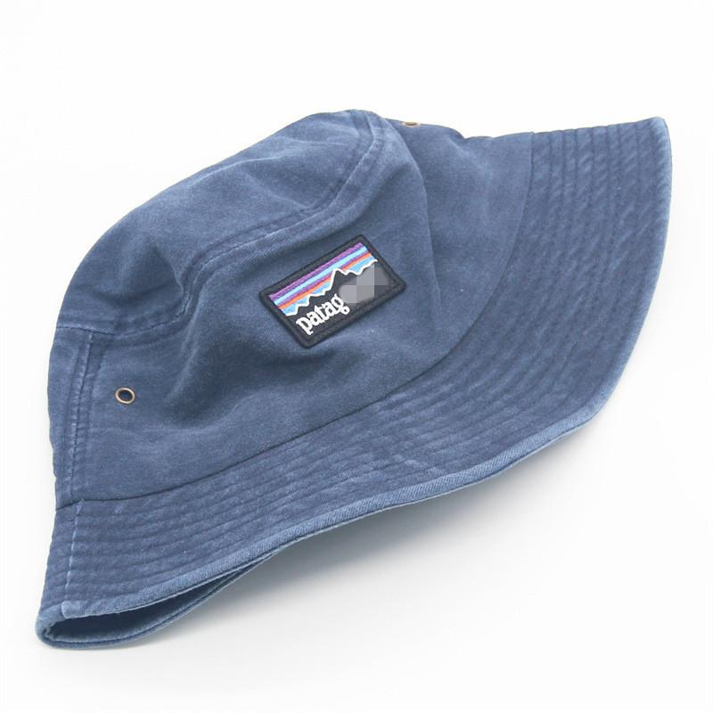 Cotton Bucket Hat With Embroidered Letters For Sun Protection And Casual Wear