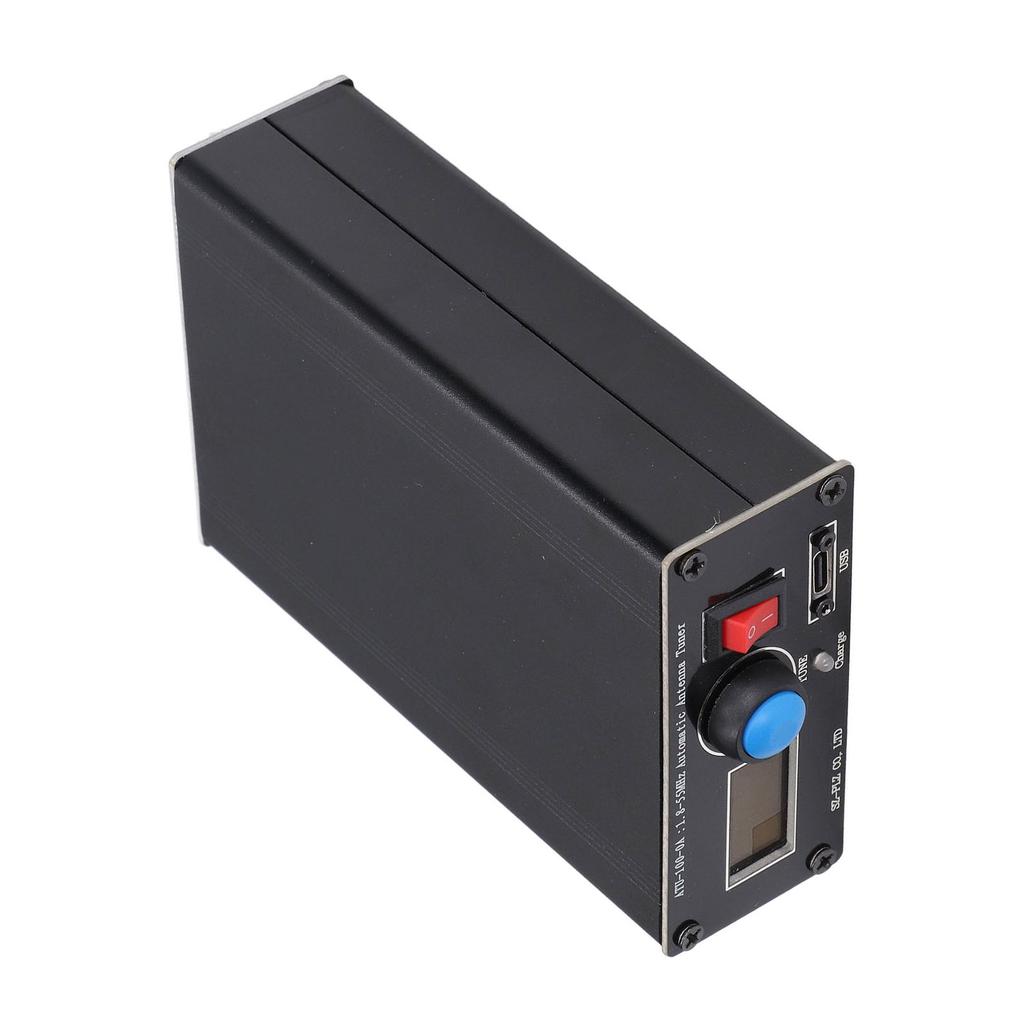 ATU-100 1.8-55MHz Mini Automatic Antenna Tuner 0.96in OLED Display Aluminum Outcase with1350MAh Battery ATU Antenna Tuner