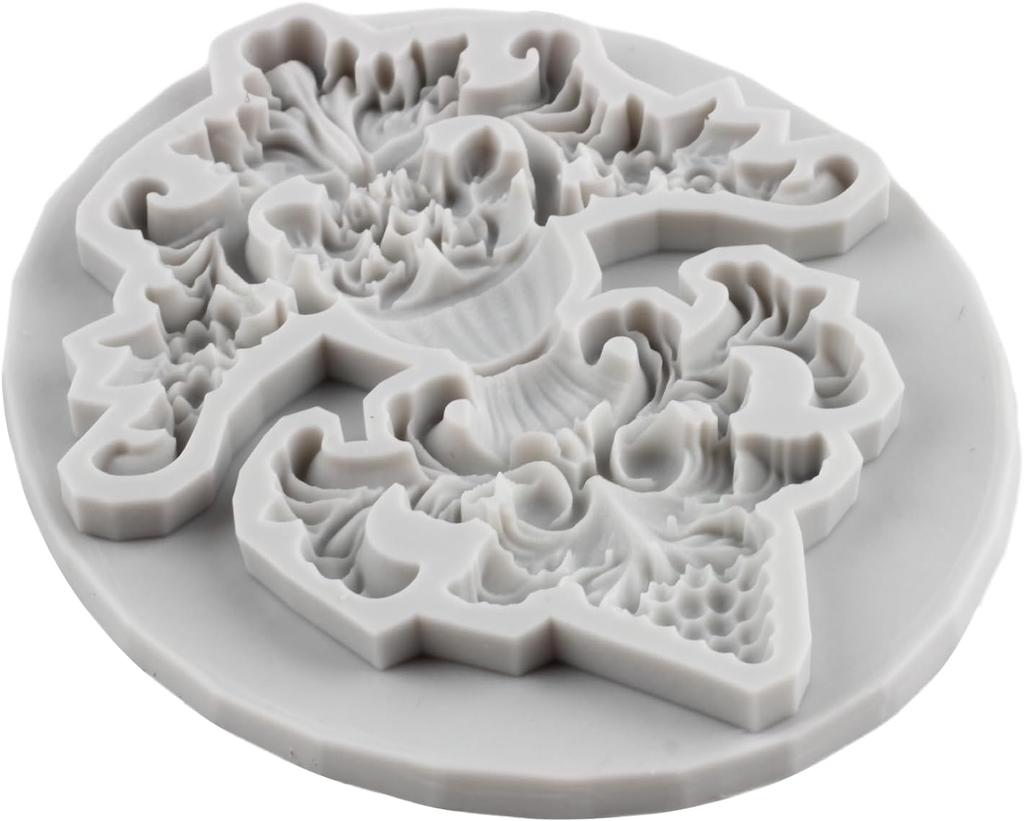 Формы для помадки в стиле барокко, силиконовые формы в стиле барокко для украшения торта, топпер для кексов, конфетная шоколадная паста для жевательной резинки, полимерная глина