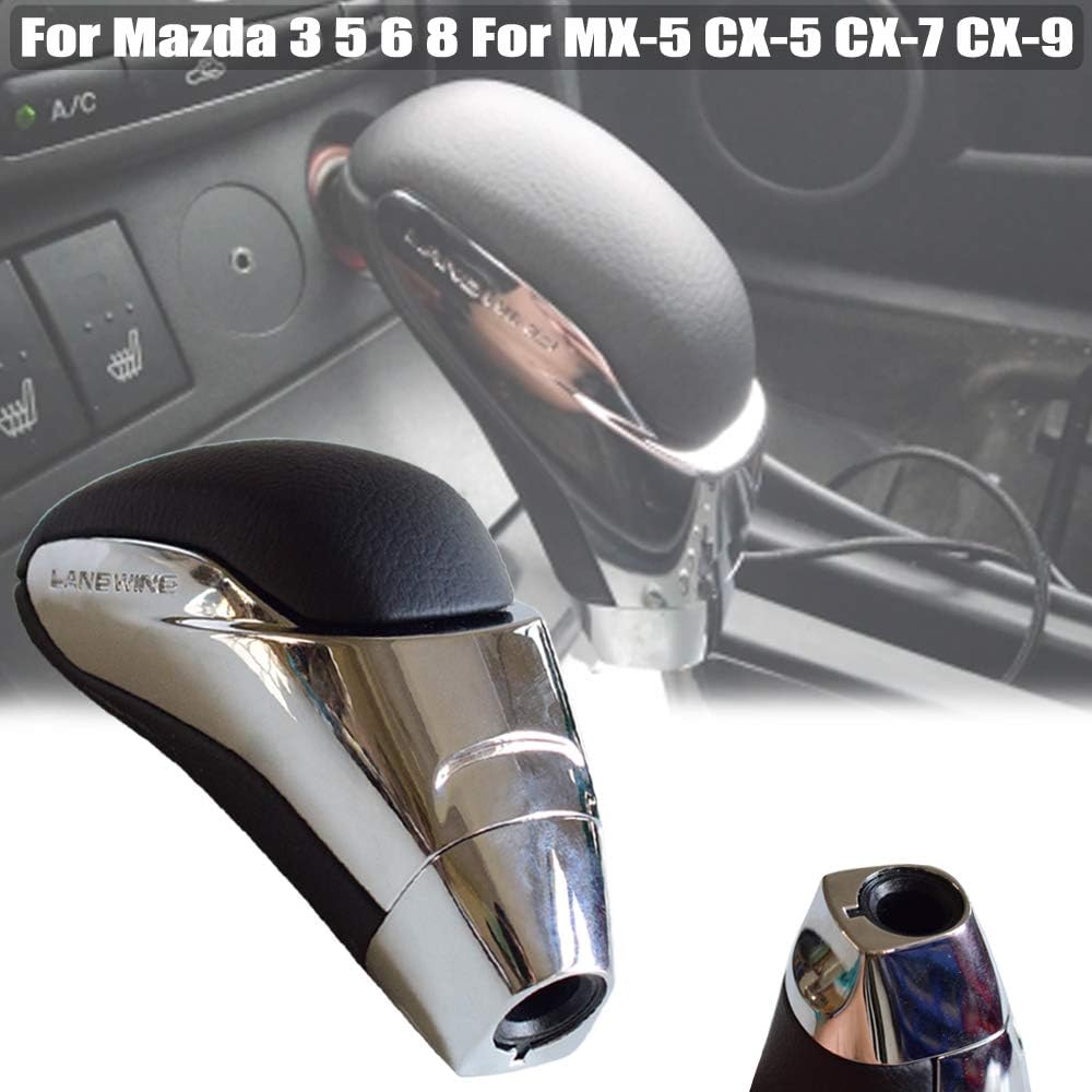 Automatic Genuine Leather Car Shift Gear Knob Stick Lever Head for Mazda 3 5 6 8 Series MX-5 CX-5 CX-9