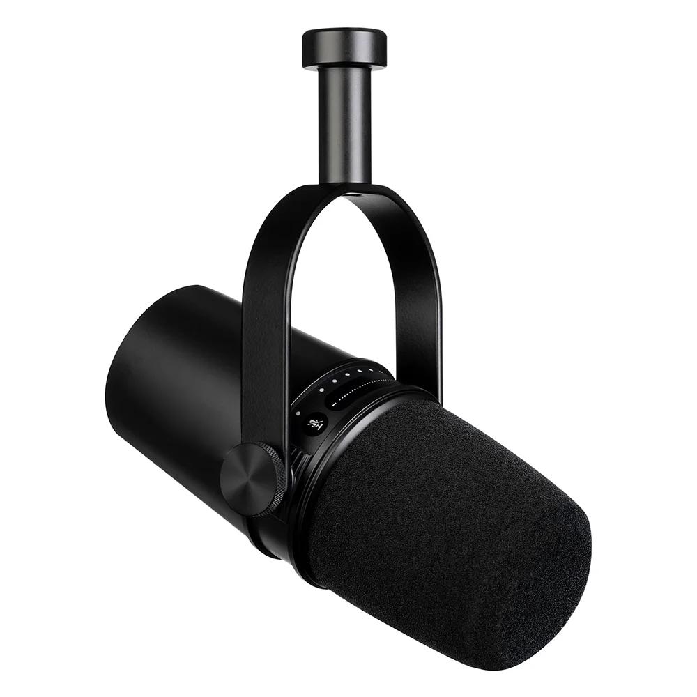 Portable MV7X USB XLR Podcast Noise Reduction Microphone for Podcasting Recording Live Streaming Built-in Headphone Output All Metal BLACK Dynamic Mic