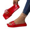 Ladies Shoes  Fashion Open Toe Women's Slippers Plus Size Daily Sandals Women Buckle Straps Flat Platform Slippers Women