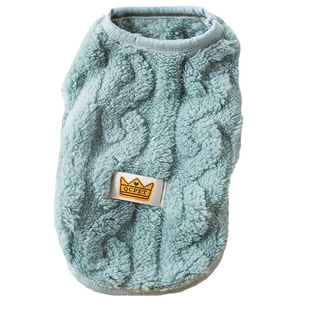 Winter Dog Clothes Pet Cat Autumn Twisted Double-faced Fleece Vest Clothing