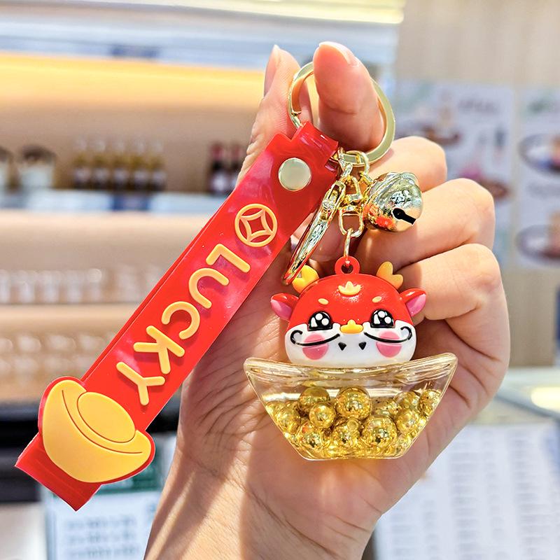 Oil-Infused Ice Cream Quicksand Acrylic Keychain Pendant - Perfect Small Gift for Bag or Car.