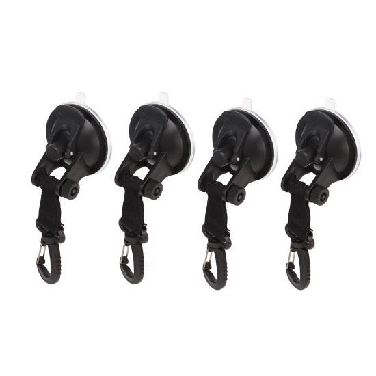 4 шт. сверхпрочных присосок, якорные высокопрочные портативные крепкие присоски с крючками для бокового тента автомобиля для кемпинга 