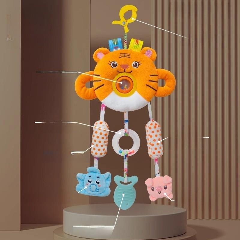 Baby Bed Hanging Rattle With Plush Bunny Wind Chime For Nursery Decor