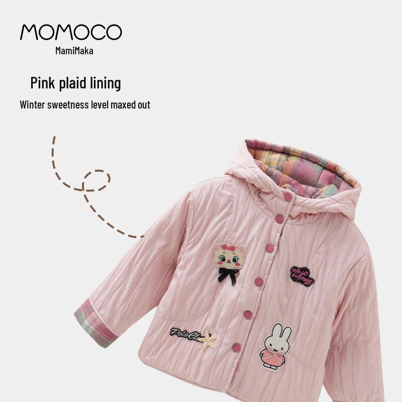 Зимняя куртка с капюшоном для девочек MOMOCO
