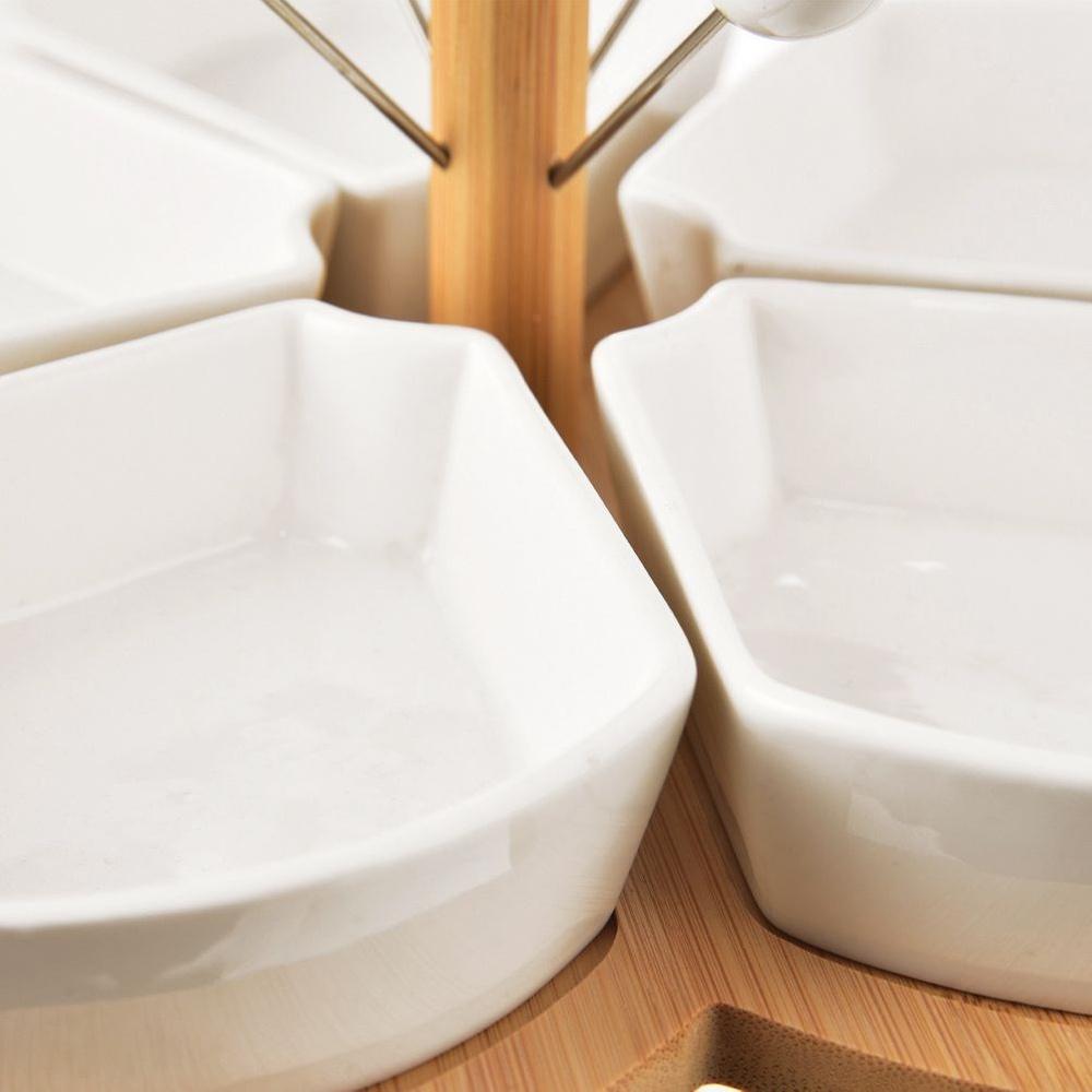 Appetizer Plate for Dips, Sauces, and Snacks Appetizer Bowls
