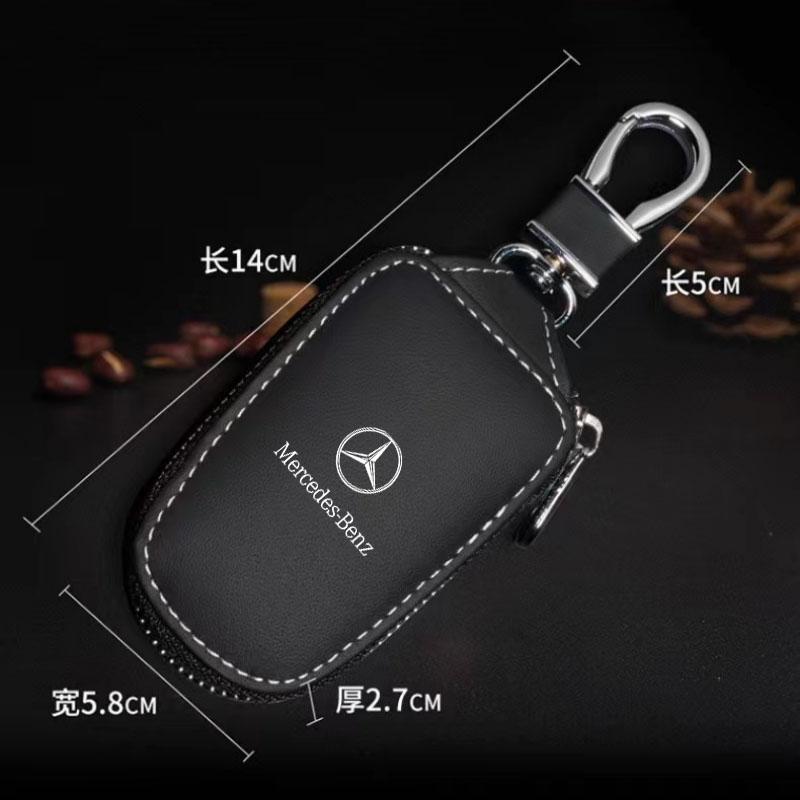 EJK4 2025 Hot For Benz Leather Car Remote Key Case Cover Shell Keychain Protect for Benz AMG W206 W205 W211 W212 W201 W210 W168 W220
