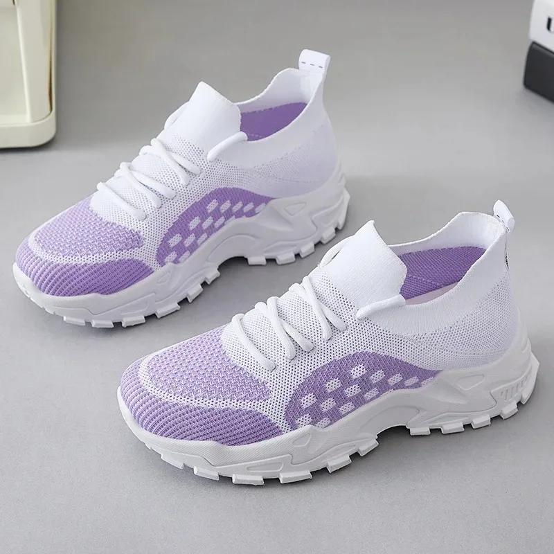 Модные летние дышащие кроссовки Универсальные новые сетчатые дышащие женские туфли Мягкая подошва Повседневная обувь Женские кроссовки Zapatos De Mujer