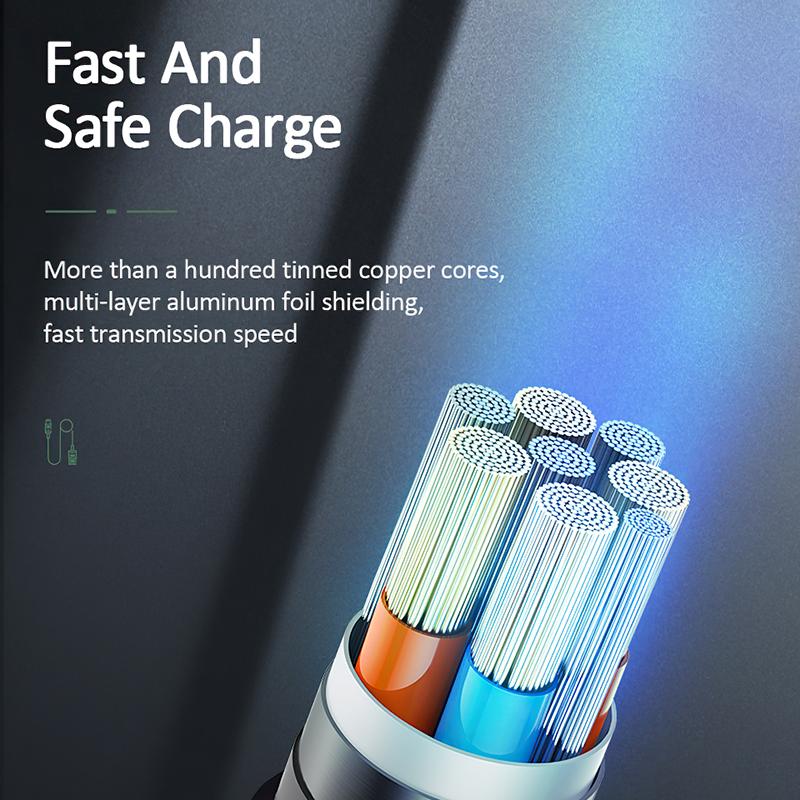 USAMS USB-кабель Lightning Type C для Iphone 12 13 11 pro max Xs Xr X SE 8 7 6 plus 6s 5s ipad air mini USB C кабель для быстрой зарядки данных 4,9