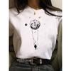 Women Moon Harajuku Funny 90s Girl T Shirt Cartoon Graphic Printed Black Ladies T-shirt Casual Woman Shirt Kawaii Tee Shirt