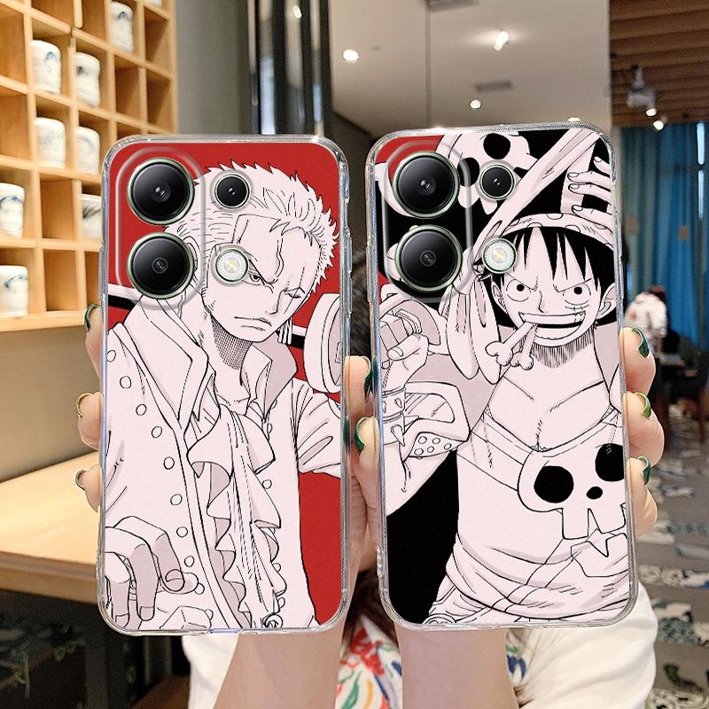 Мягкий прозрачный силиконовый чехол с рисунком аниме для Xiaomi Redmi Note 13 14T 15 Samsung A55 A35 S24 FE iPhone Huawei Honor Camera Защитный противоударный чехол