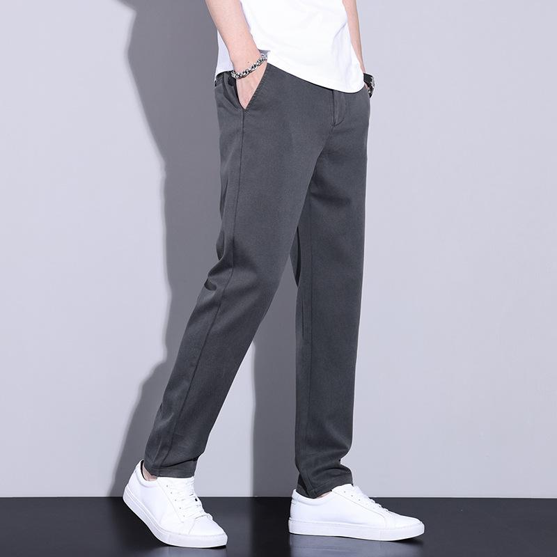 Новые повседневные брюки для мужчин Простые мужские брюки Приталенные и прямые брюки для мужчин