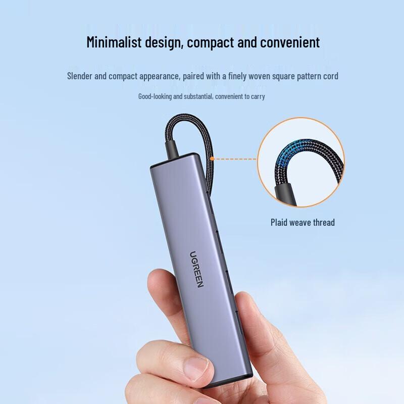 Ugreen USB-C хаб CM478 с портами HDMI и USB