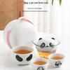 Baizien Panda Portable Ceramic Travel Tea Set