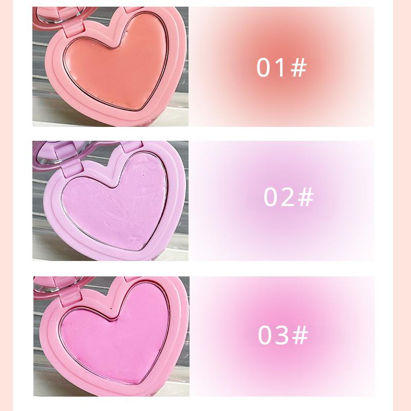 Heart Blossom Одноцветные румяна Love Blush Полупрозрачные с тонким естественным ощущением для контуринга