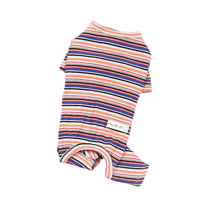Stripe Puppy Dog Jumpsuit Pajamas Summer Cotton Pet Clothes for Small Dogs Yorkies Shih Tzu Poodle Overalls Cosutme Perros Ropa