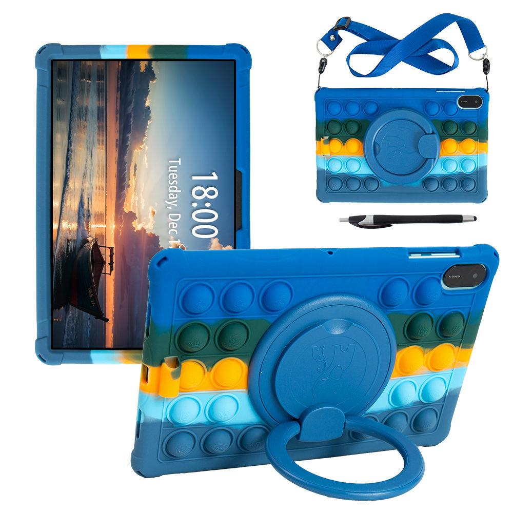 Чехол для Honor Pad X8A, Вращающийся мягкий силиконовый чехол с пузырьками для Honor Pad X9 X8A 11 дюймов, Безопасная для детей подставка-чехол для планшета