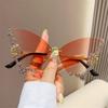 Y2K Eyewear Butterfly Sunglasses Ladies Shades Purple Sunglasses for Women Bling Sun Glasses