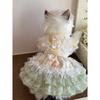 Handmade Pure Cotton Puppy Dog Clothing Cute Butterfly Print Bow Princess Dress for Small Medium Dog Chihuahua Pet Dog Clothes