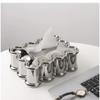 Silver Plated Ceramic Tissue Box Living Room Decoration Dog Fighting Household Pumping Desktop Napkin