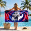 Football Helmet Art print Quick Dry Beach Towel Microfiber Absorbent Portable Travel Swimming Towel