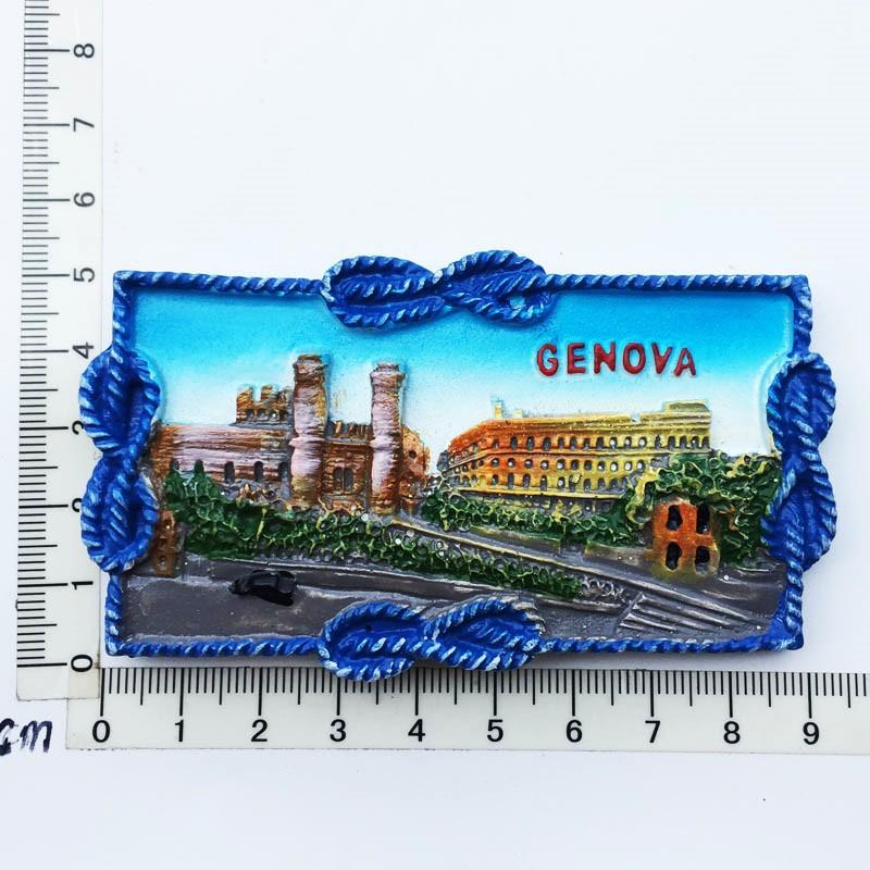 Италия Милан Магнит на холодильник Сувениры Венеция Рим Пиза Флоренция Магнитные магниты Смоляные наклейки на холодильник Украшения для дома Подарки