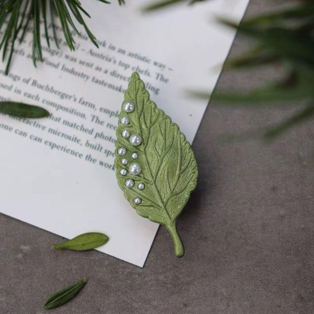 Цинковый сплав цинка аксессуары для одежды брошь в виде листа растения корейский стиль значок масляная живопись брошь женская брошь
