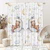Шторы с изображением животных из мультфильмов для девочек и мальчиков, тонкие шторы на окна в стиле сафари для гостиной, джунглей, льва и слона, 3D-принт, шторы