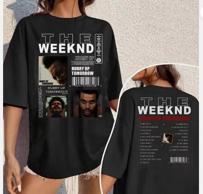 Спешите Завтра Футболка THE WEEKND 2 Стороны Футболка ко Дню Матери Лучшая Унисекс Футболка