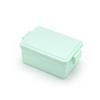 GEL-COOL Square Lunch Box with Integrated Ice Pack, Mint Green, Medium, 15 X 9.4 X 6 Cm, 400ml Capacity, Single Tier, Divided, Easy Clip, Microwave &
